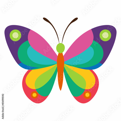 Colorful Butterfly Logo Icon Vector Illustration