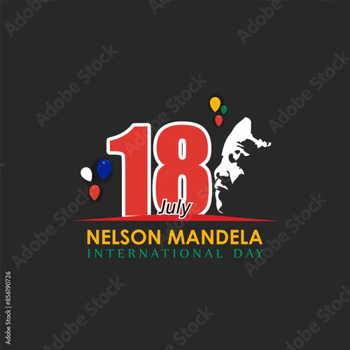 Tableau sur toile Vector illustration of Nelson Mandela International Day social media feed templa