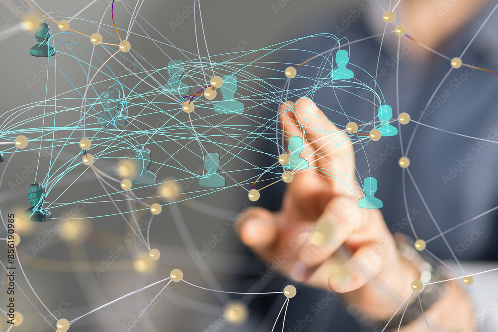 Global network. Blockchain. 3D illustration. Neural networks and artificial intelligence. Abstract Global network. Blockchain. 3D illustration. Neural networks and artificial intelligence. Abstract