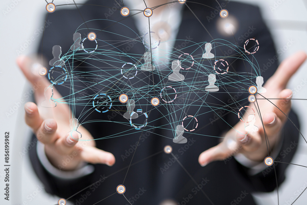 Global network. Blockchain. 3D illustration. Neural networks and artificial intelligence. Abstract Global network. Blockchain. 3D illustration. Neural networks and artificial intelligence. Abstract