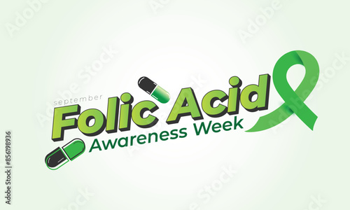 Folic Acid awareness week. background, banner, card, poster, template. Vector illustration.