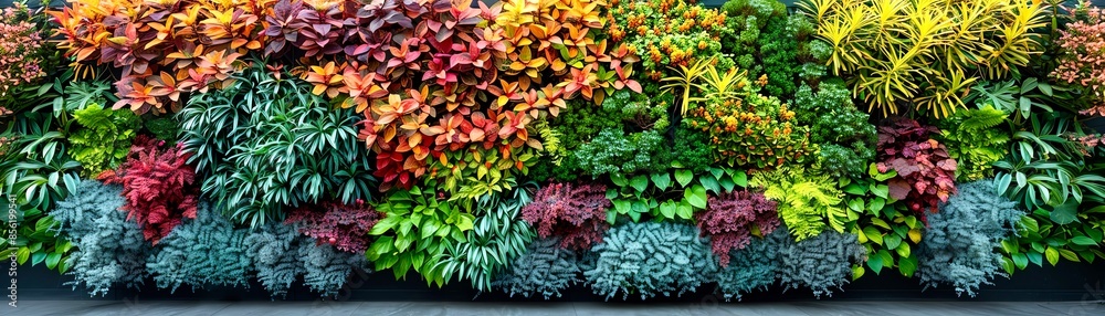 Vertical Garden Wall A modern vertical garden with various plants