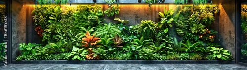 Vertical Garden Wall A modern vertical garden with various plants