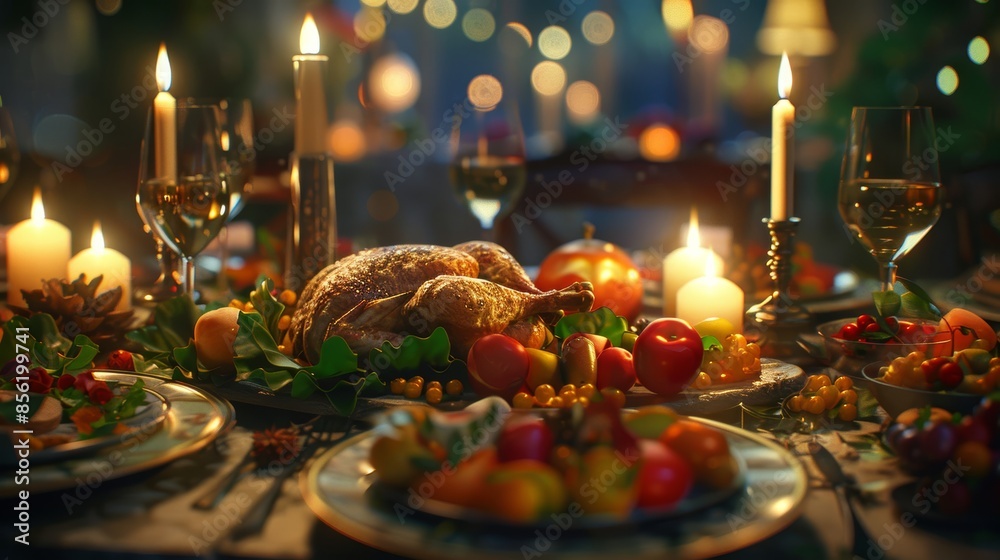 Delicious Dinner Party Spread with Friends and Family Generative AI Delicious Dinner Party Spread with Friends and Family Generative AI