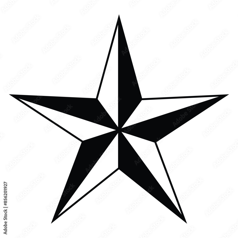Lone star vector icon. Sharp edges and bold outline in minimalistic design. For graphic design projects, digital illustration. Lone star vector icon. Sharp edges and bold outline in minimalistic design. For graphic design projects, digital illustration.