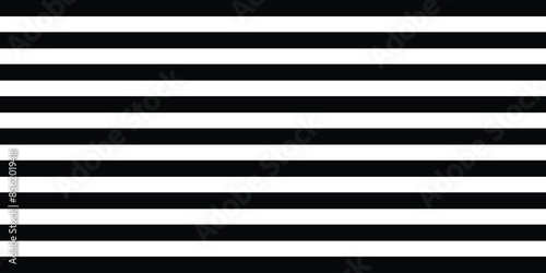Black white horizontal stripes seamless pattern vector illustration. Texture horizontal geometric linear straight striped.