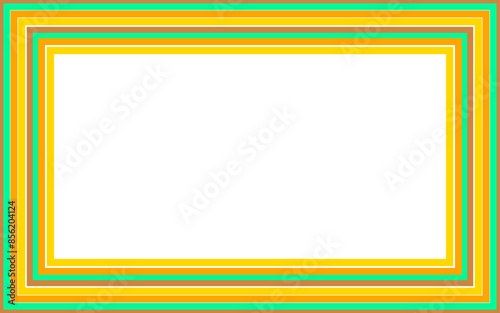 A retro striped frame border design element.