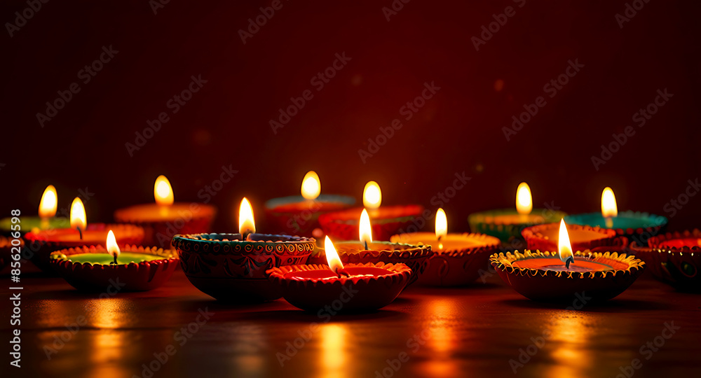 happy diwali occasion background with burning diya happy diwali occasion background with burning diya