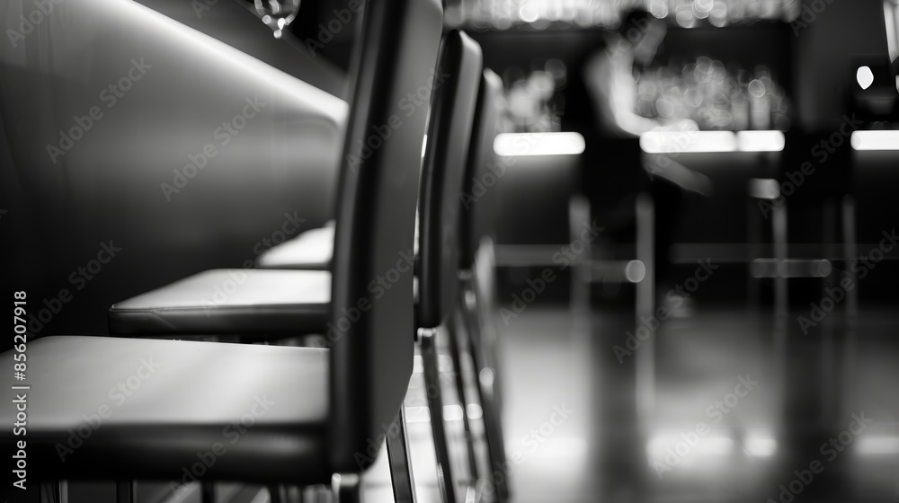 Black & white photo of an elegant Berlin bar, stylish decor, people enjoying drinks, captured with flash photography, creating sharp contrasts and dramatic lighting Black & white photo of an elegant Berlin bar, stylish decor, people enjoying drinks, captured with flash photography, creating sharp contrasts and dramatic lighting