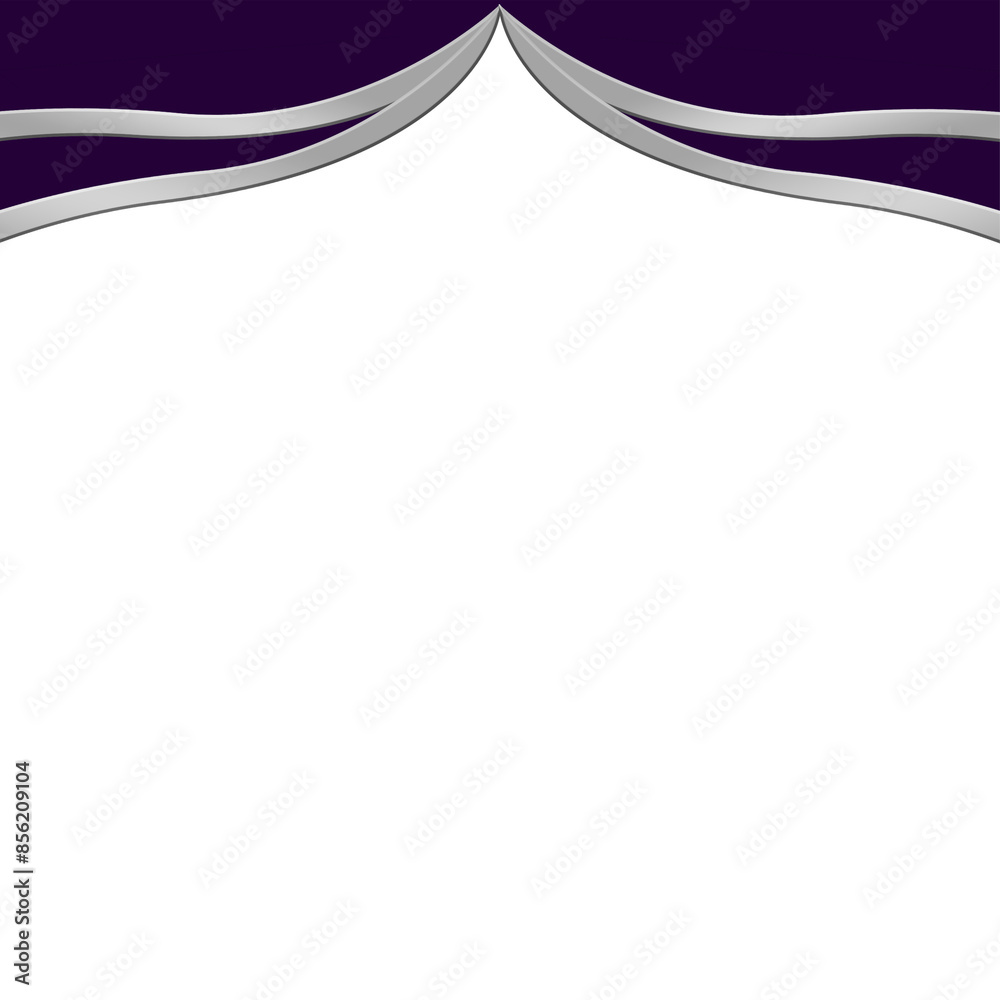 Purple & Silver Wave Shape Border Frame Transparent Vector PNG Image Purple & Silver Wave Shape Border Frame Transparent Vector PNG Image