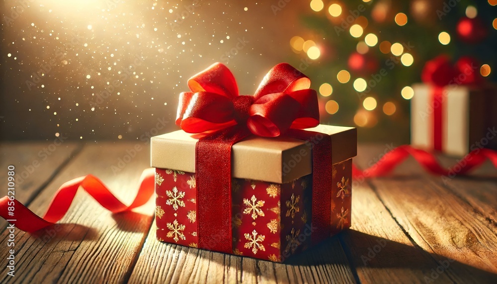 Obraz premium 包装されたプレゼント