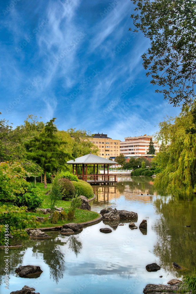 Obraz premium river in the village
