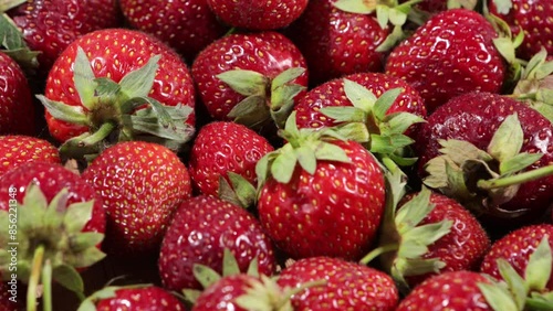 ripe strawberry berrybackground rotation food photo