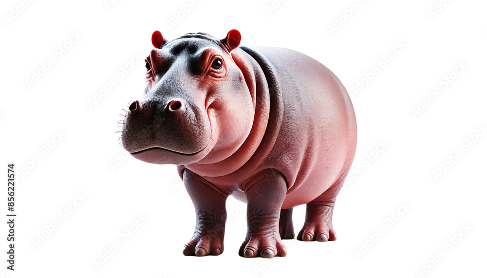 A hippopotamus standing on a transparent background A hippopotamus standing on a transparent background