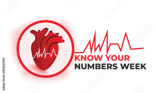 Know your Numbers week. background, banner, card, poster, template. Vector illustration.