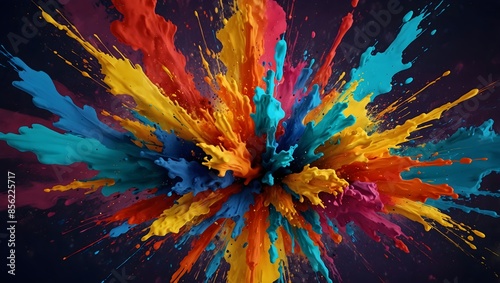 Creative Explosion: Abstract Color Dynamics