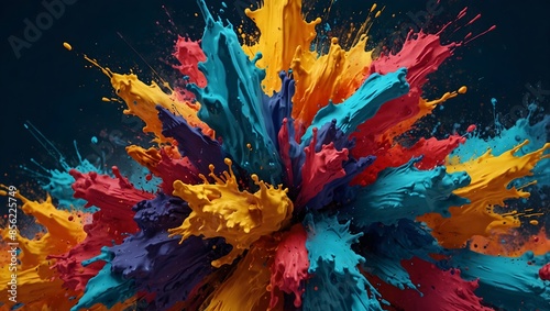 The Art of Color: Dynamic Paint Explosion