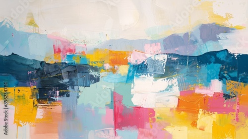 Wallpaper Mural Vibrant Landscape Composition for Playful Designs Generative AI Torontodigital.ca