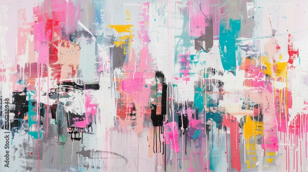 Fototapeta premium Vibrant Graffiti Art for Urban Decor Generative AI