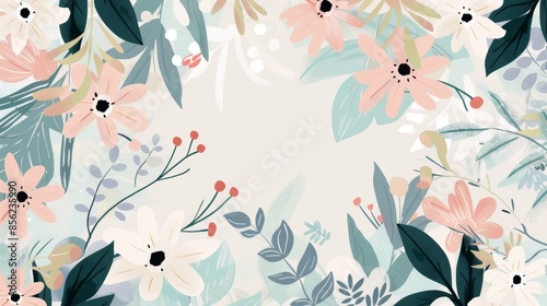 Vibrant Floral Composition for Spring Designs Generative AI