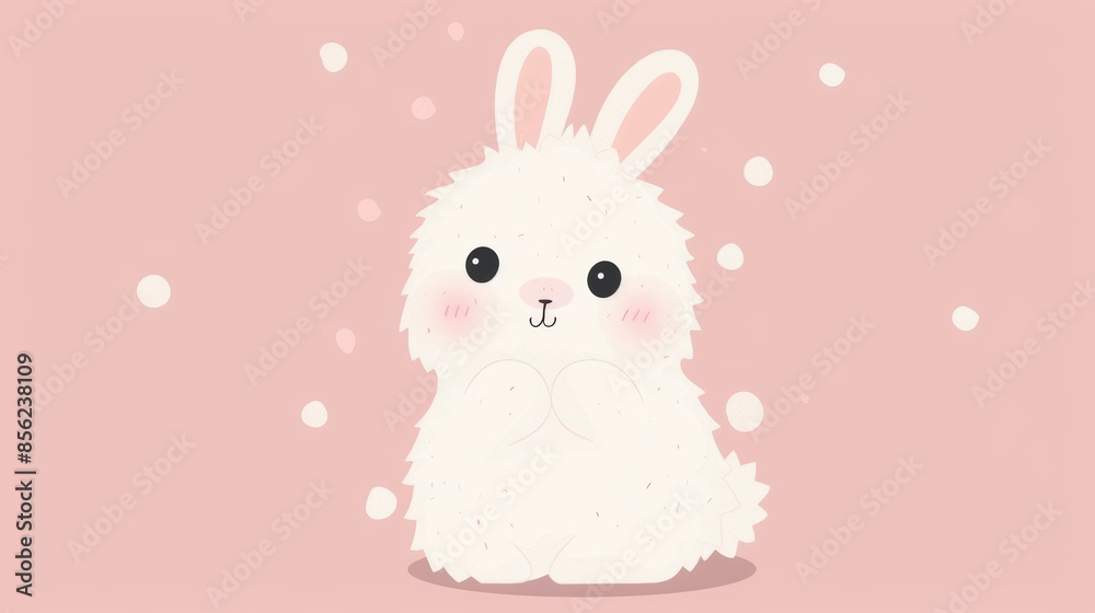 Adorable Bunny Illustration for Children's Design Generative AI Adorable Bunny Illustration for Children's Design Generative AI