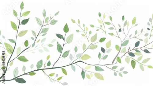 Vibrant Greenery for Kids' Illustrations Generative AI