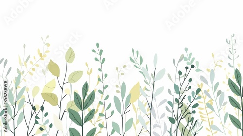 Vibrant Greenery for Kids' Illustrations Generative AI