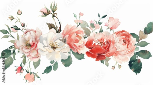 Romantic Bouquet of Roses for Valentine's Day Generative AI
