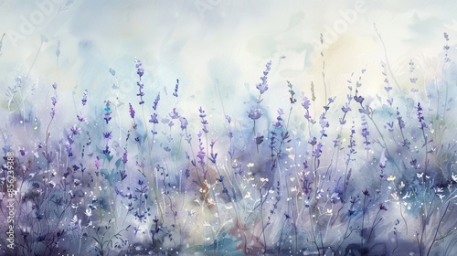 Watercolor Floral Pattern on Dark Background for Creative Projects Generative AI