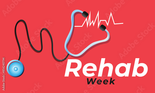 Rehab week. background, banner, card, poster, template. Vector illustration.