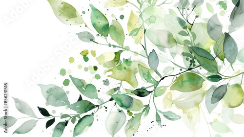Nature-Inspired Watercolor Illustration for Spring Designs Generative AI