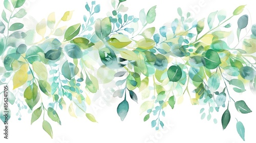 Nature-Inspired Watercolor Illustration for Spring Designs Generative AI
