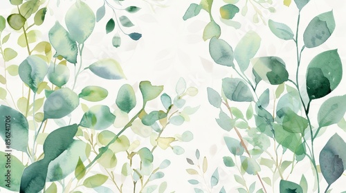 Nature-Inspired Watercolor Illustration for Spring Designs Generative AI