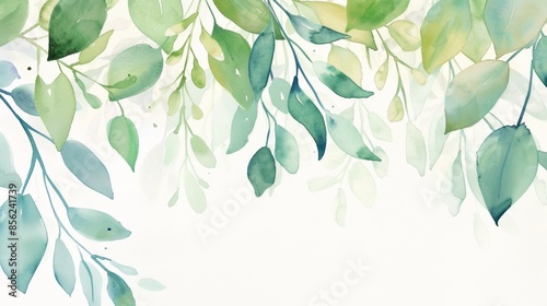 Nature-Inspired Watercolor Illustration for Spring Designs Generative AI