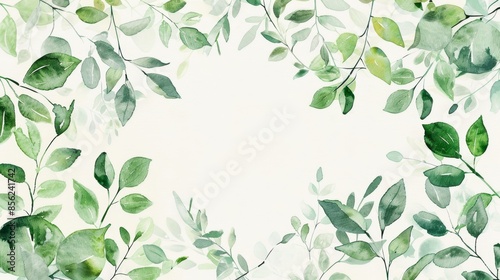 Nature-Inspired Watercolor Background for Spring Designs Generative AI