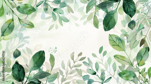 Nature-Inspired Watercolor Background for Spring Designs Generative AI