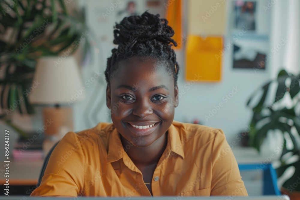 Young woman manages finances and makes online payments. Young woman manages finances and makes online payments.