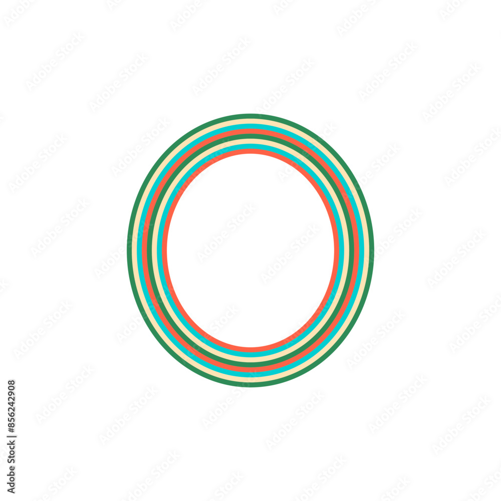 A retro striped ellipse shape border design element. A retro striped ellipse shape border design element.