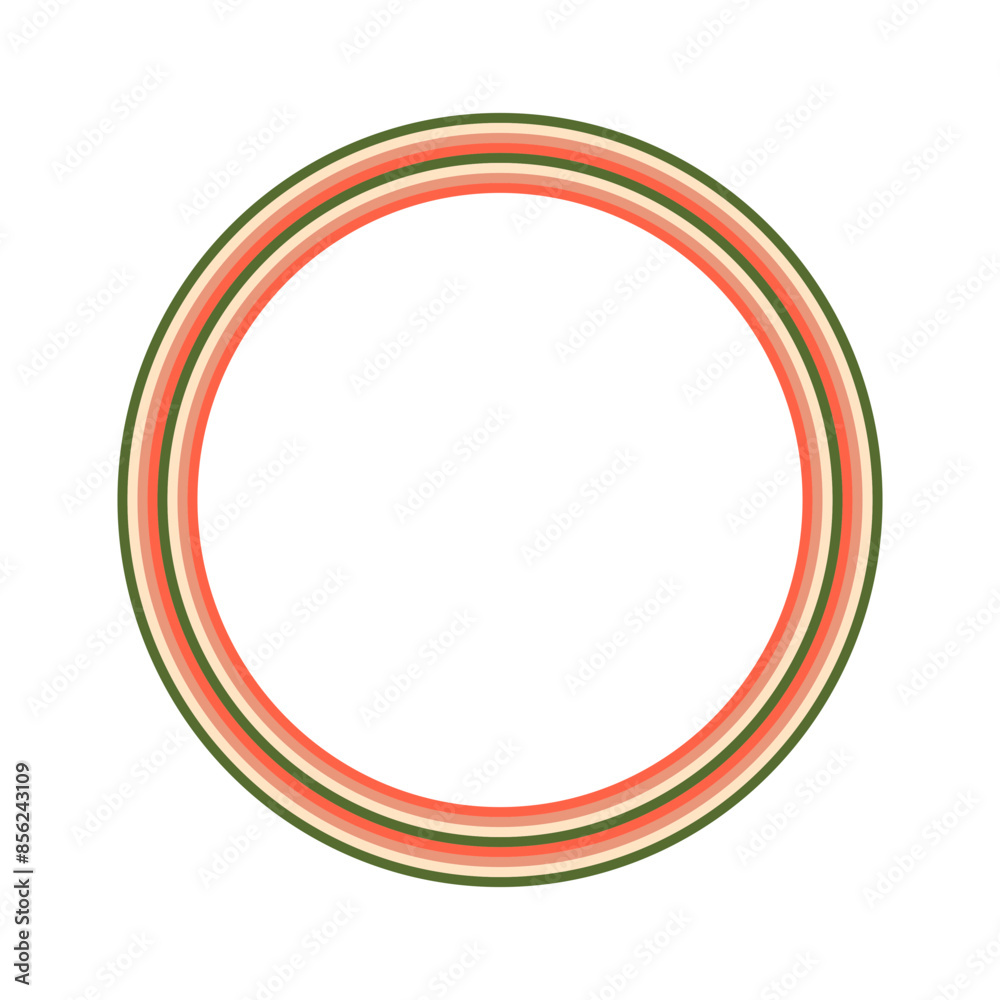 A retro striped ellipse shape border design element. A retro striped ellipse shape border design element.