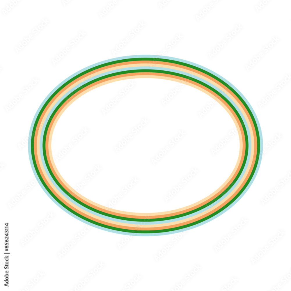 A retro striped ellipse shape border design element. A retro striped ellipse shape border design element.
