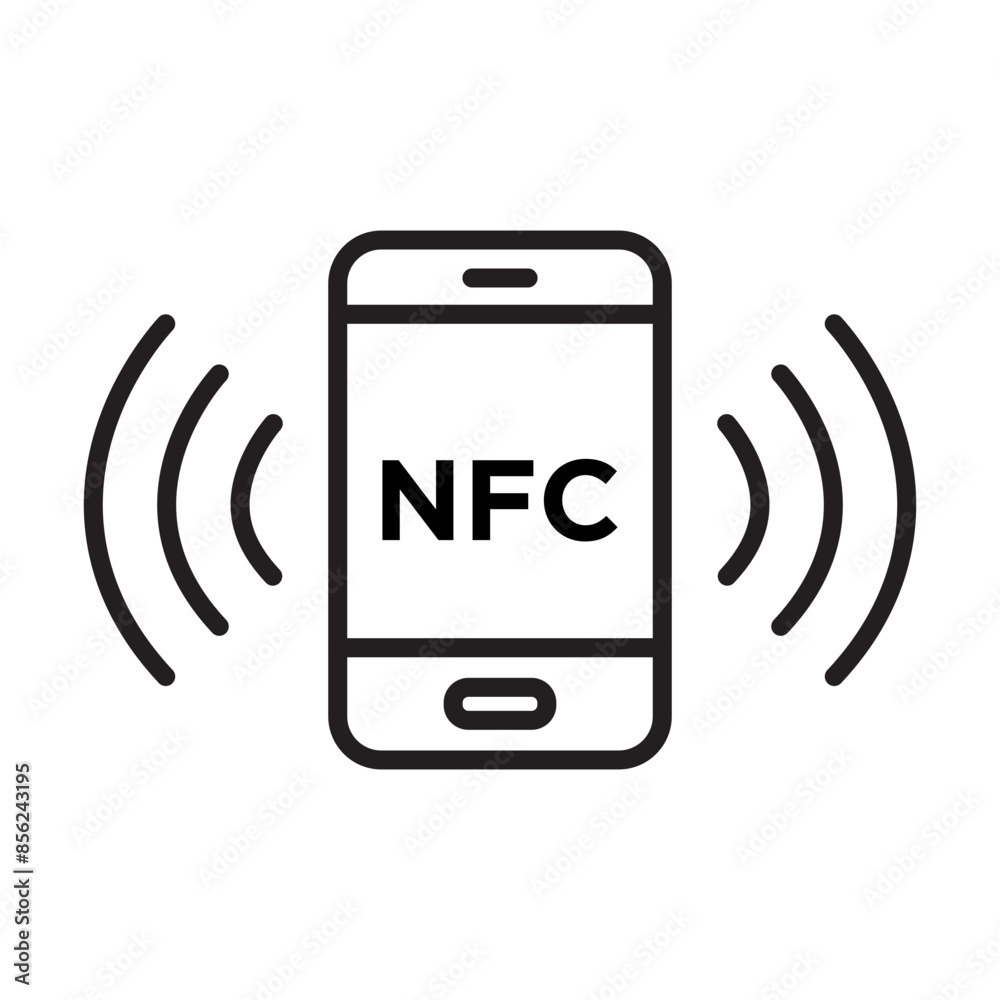 NFC Payment Icon Ideal for Contactless Payment and Technology NFC Payment Icon Ideal for Contactless Payment and Technology