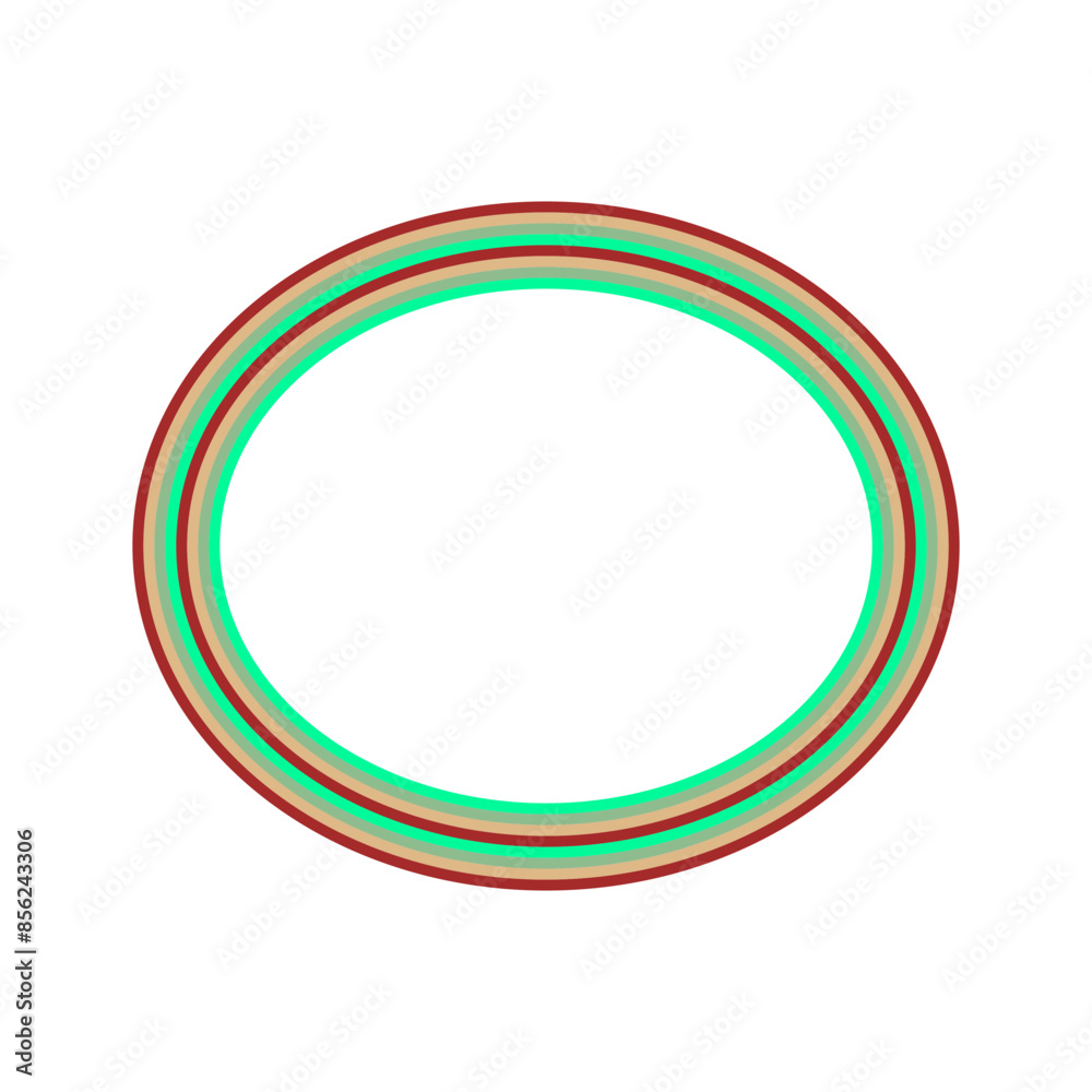 A retro striped ellipse shape border design element. A retro striped ellipse shape border design element.