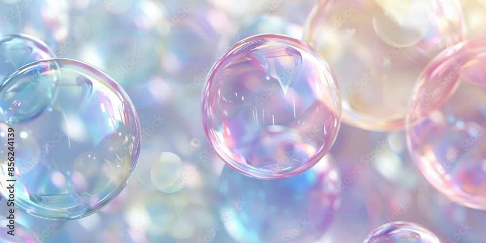 Abstract bubbles with a soft, pastel gradient Abstract bubbles with a soft, pastel gradient