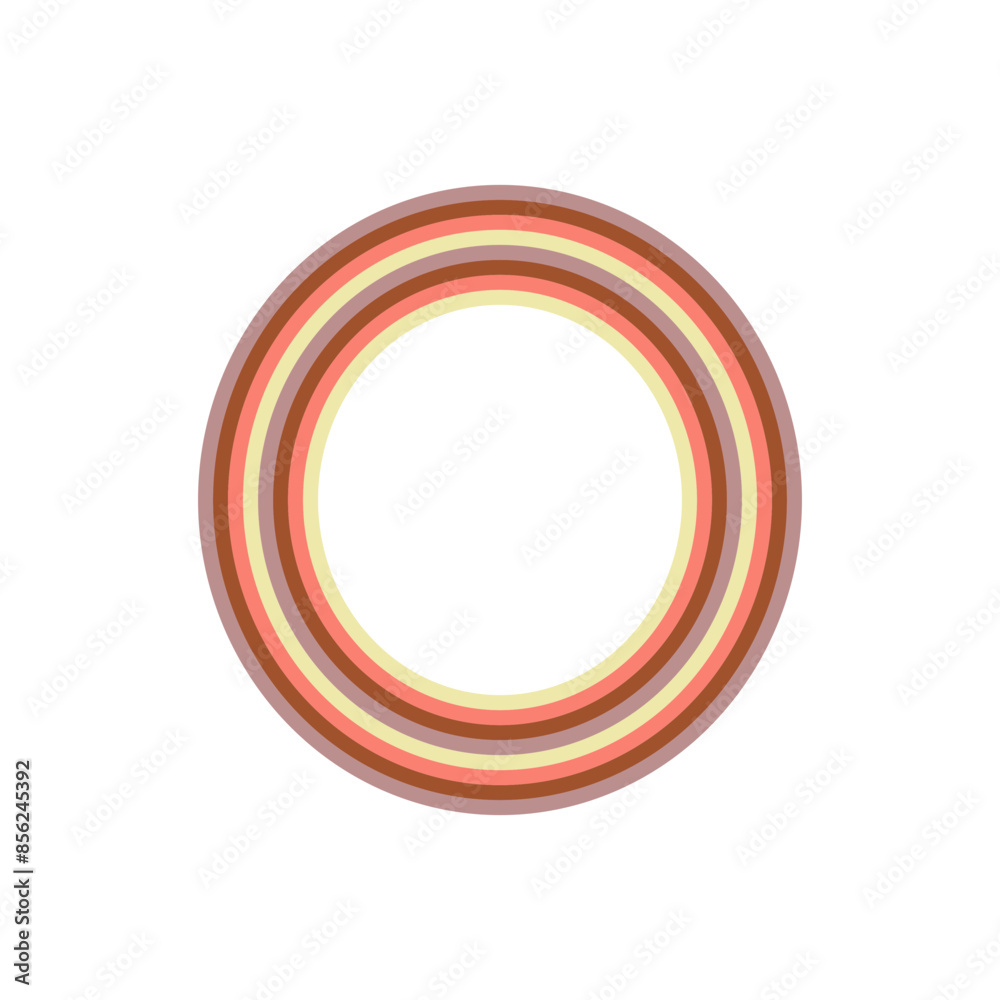 A retro striped ellipse shape border design element. A retro striped ellipse shape border design element.