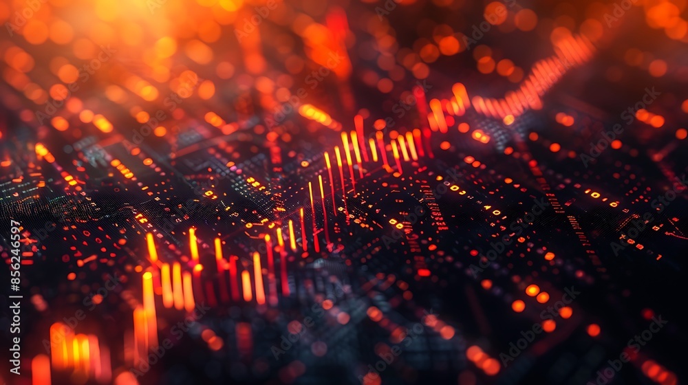 Futuristic Stock Market Data Visualization Futuristic Stock Market Data Visualization