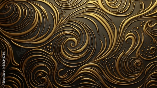 luxury golden pattern texture on a dark background. Useful as luxury pattern