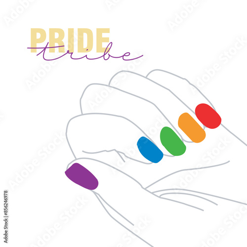 Pride tribe nails pride month nail art