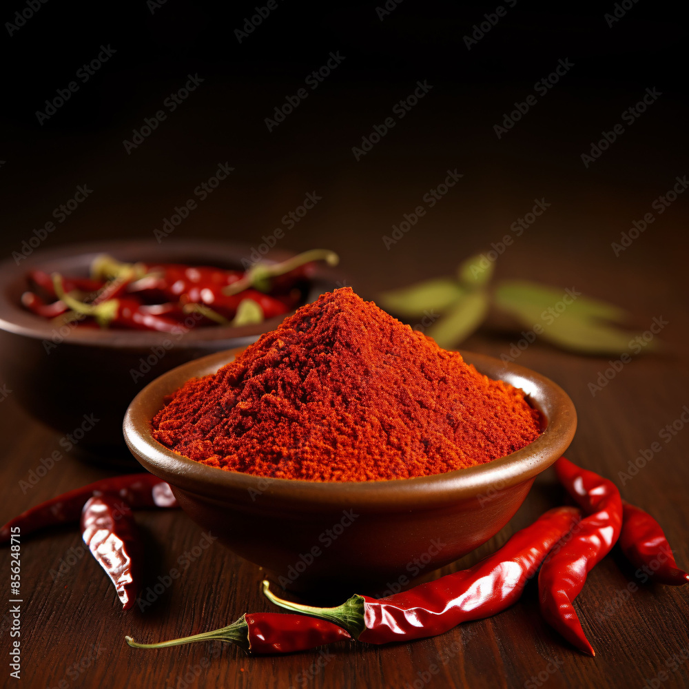 spicy red chilli powder with super chilli background,chilli powder with blur background,red chilli powder in bowlwith dry chillies spicy red chilli powder with super chilli background,chilli powder with blur background,red chilli powder in bowlwith dry chillies