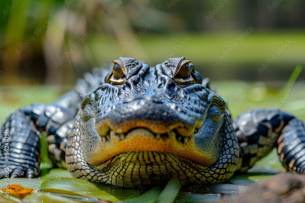 Fototapeta premium close up of a crocodile, alligator 
