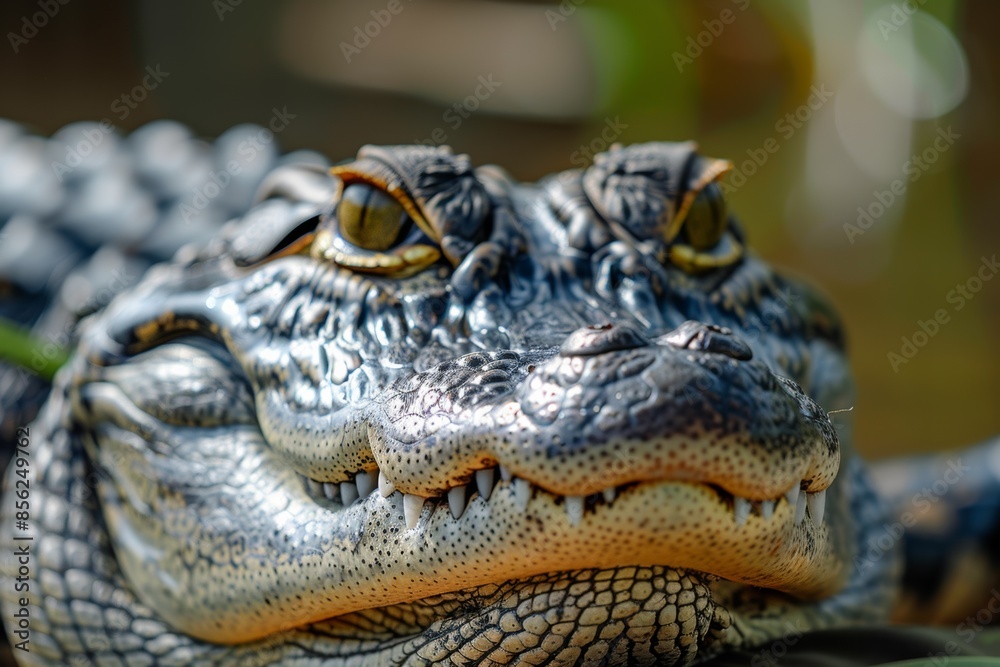 Fototapeta premium close up of a crocodile, alligator 
